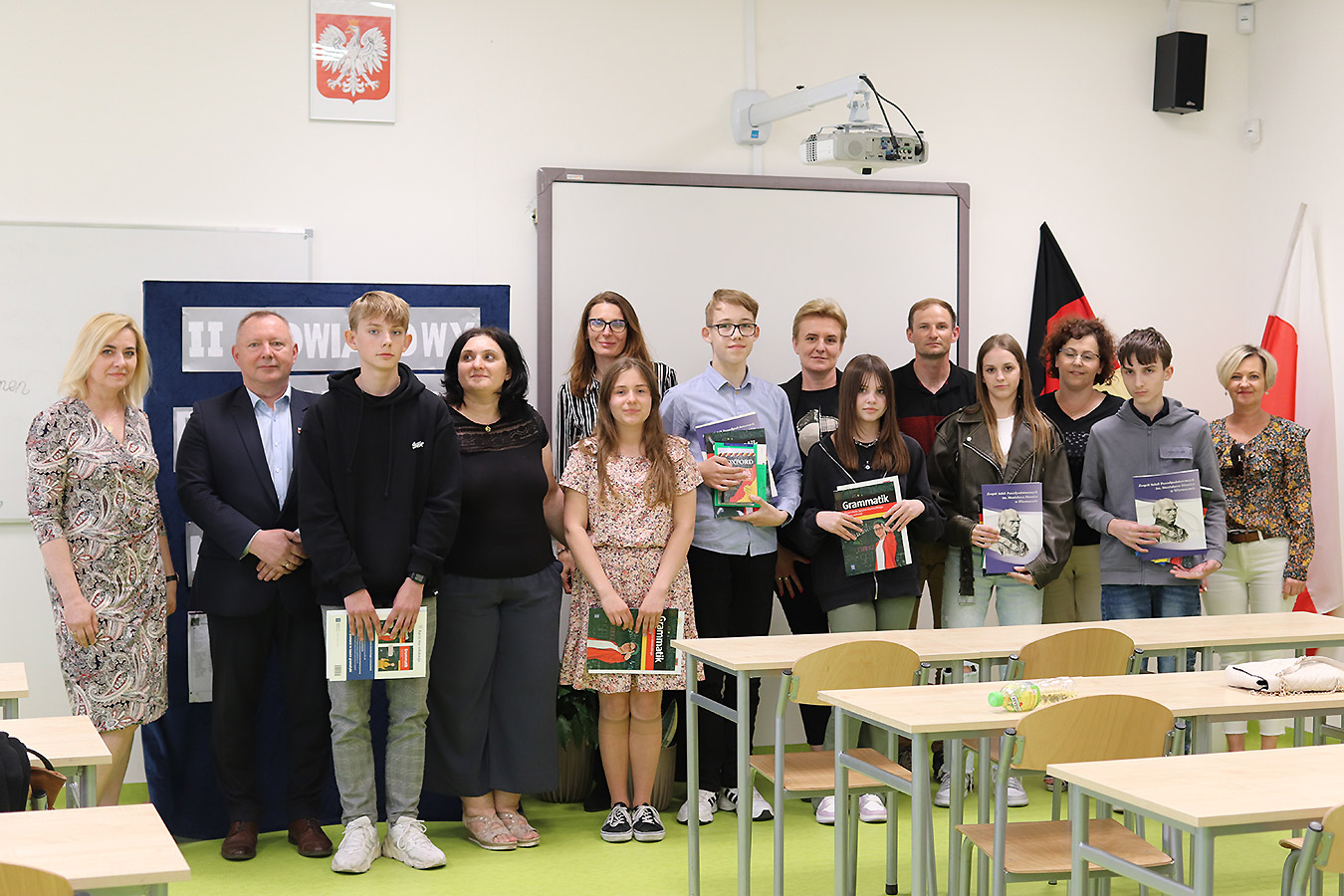 Rozdanie nagród w II Powiatowym Konkursie Języka Niemieckiego dla uczniów szkół podstawowych z powiatu wieruszowskiego