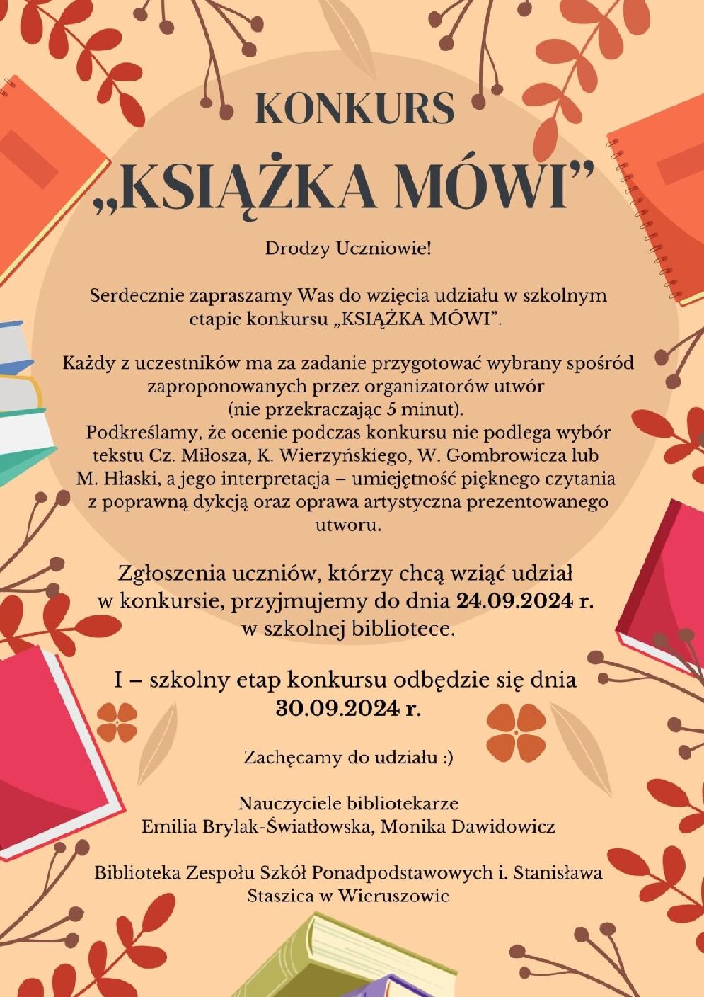 Zapraszamy do konkursu „Książka mówi”